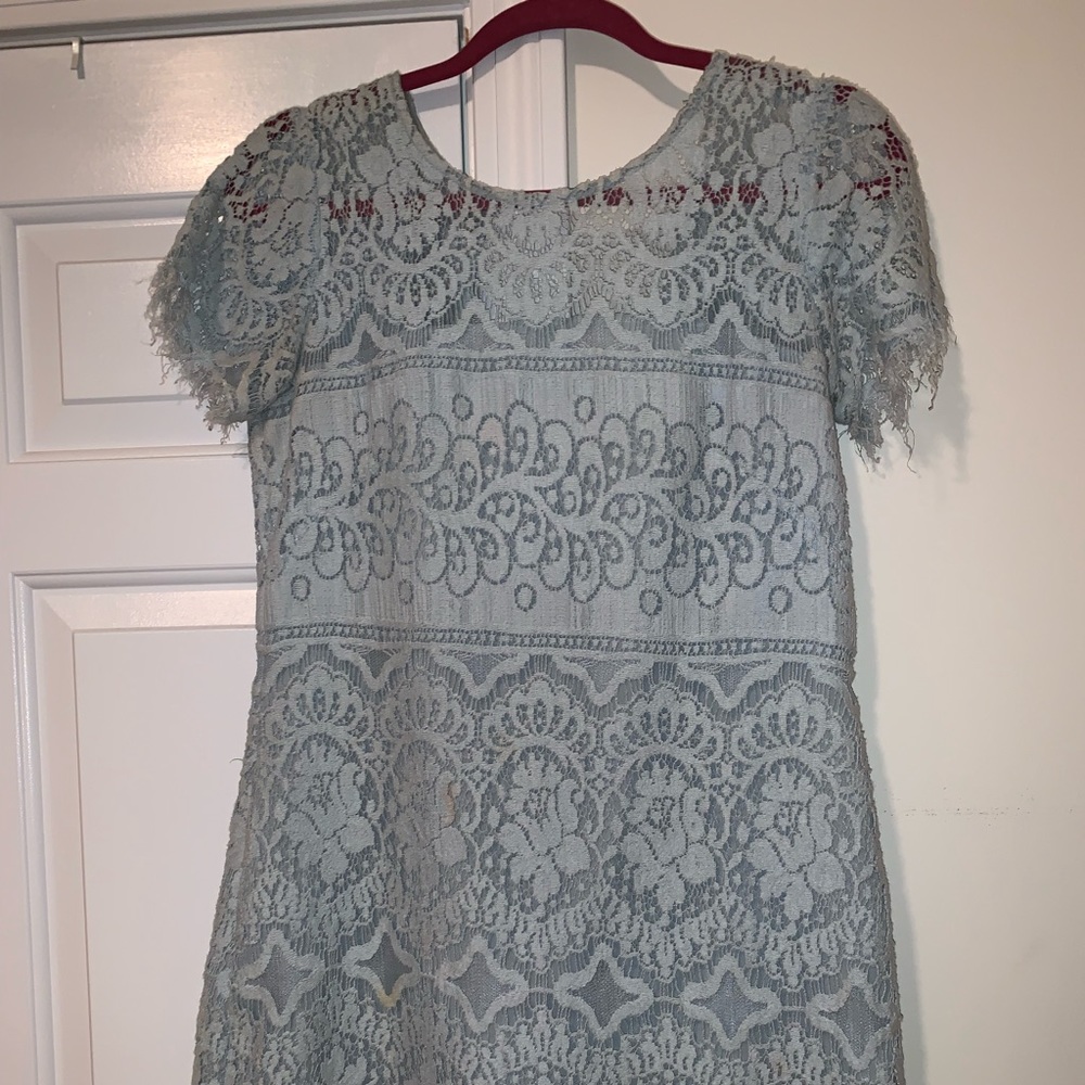 Light blue free people lace dress